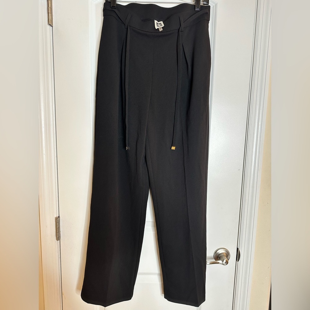 Anne Klein Black Wide Leg Dress Pants Women’s Size M Work Office - Picture 2 of 5
